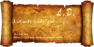 Lutsch Diána névjegykártya